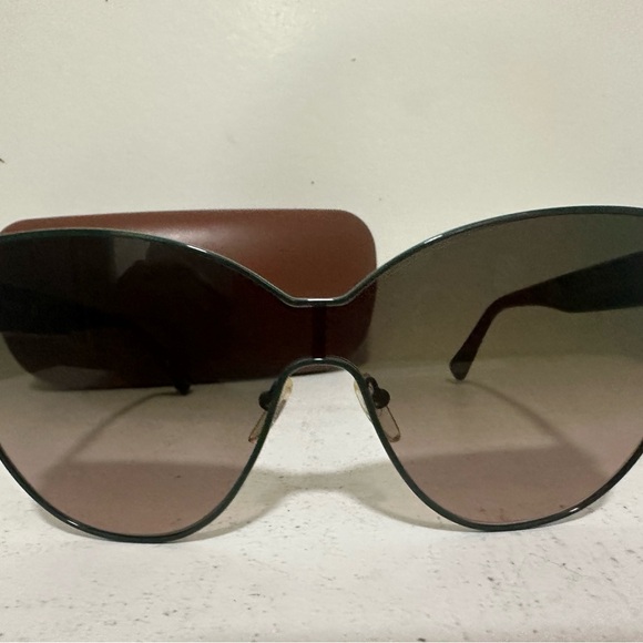 Longchamp Green Frame Cat Eye Shield Sunglasses with Case - Picture 3 of 8